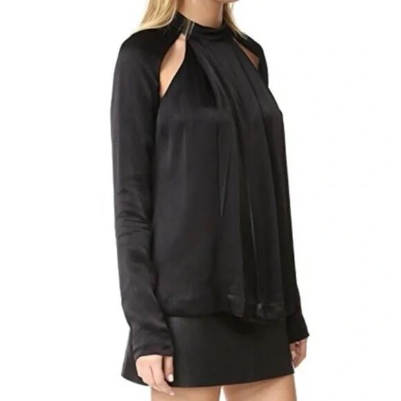 C/MEO Collective Tops - C/Meo Collective Can’t Resist Cutout Blouse Long Sleeve Black Women's Size Small